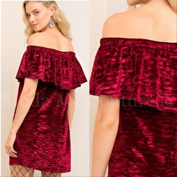 GLAM DOLLZ Velvet Mini Dress - Picture 2 of 3